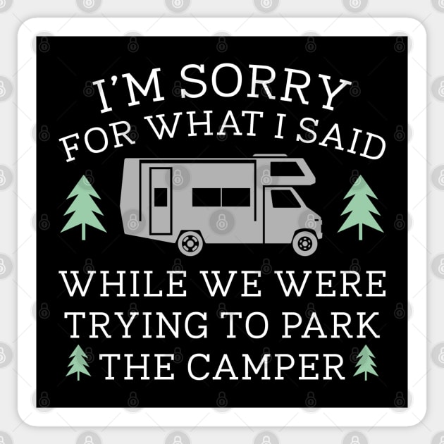 Park The Camper Sticker by LuckyFoxDesigns
